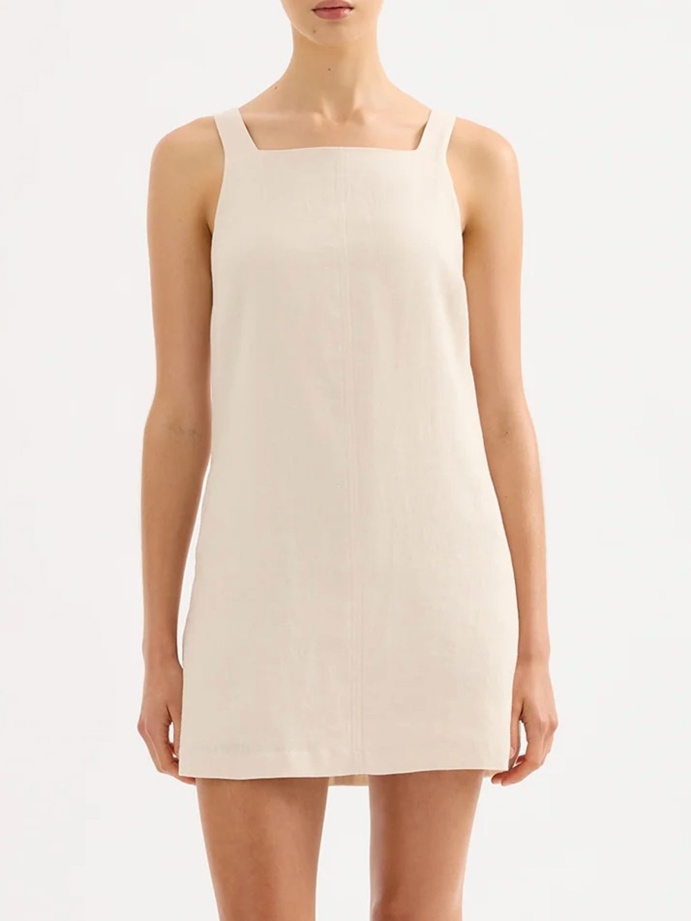 Nude Lucy Eden mini linen dress, beige, size XS, pockets,back zip, lined